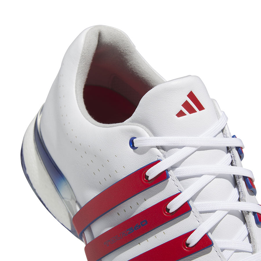 Adidas Tour360 24 Golf Shoes White/Better Scarlet/Team Royal