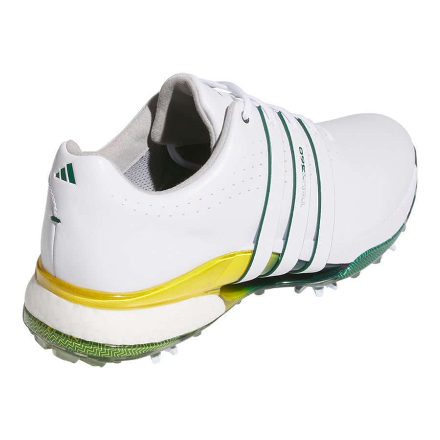 Adidas Tour360 24 Golf Shoes White/Collegiate Green/Yellow