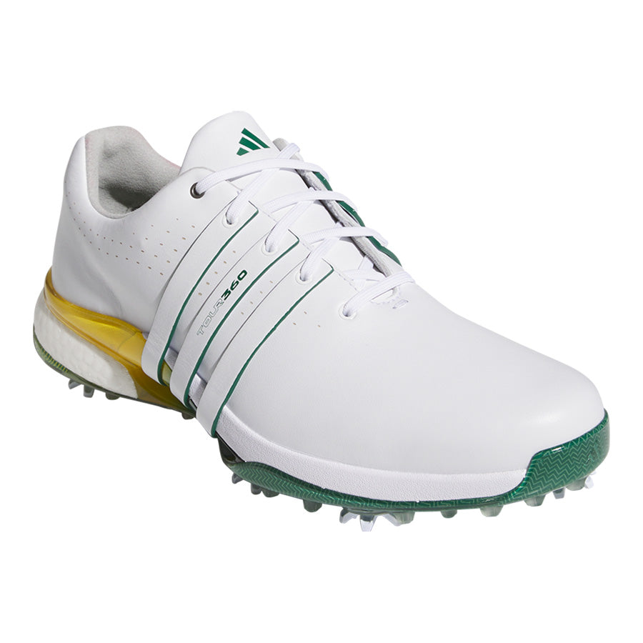 Adidas Tour360 24 Golf Shoes White/Collegiate Green/Yellow