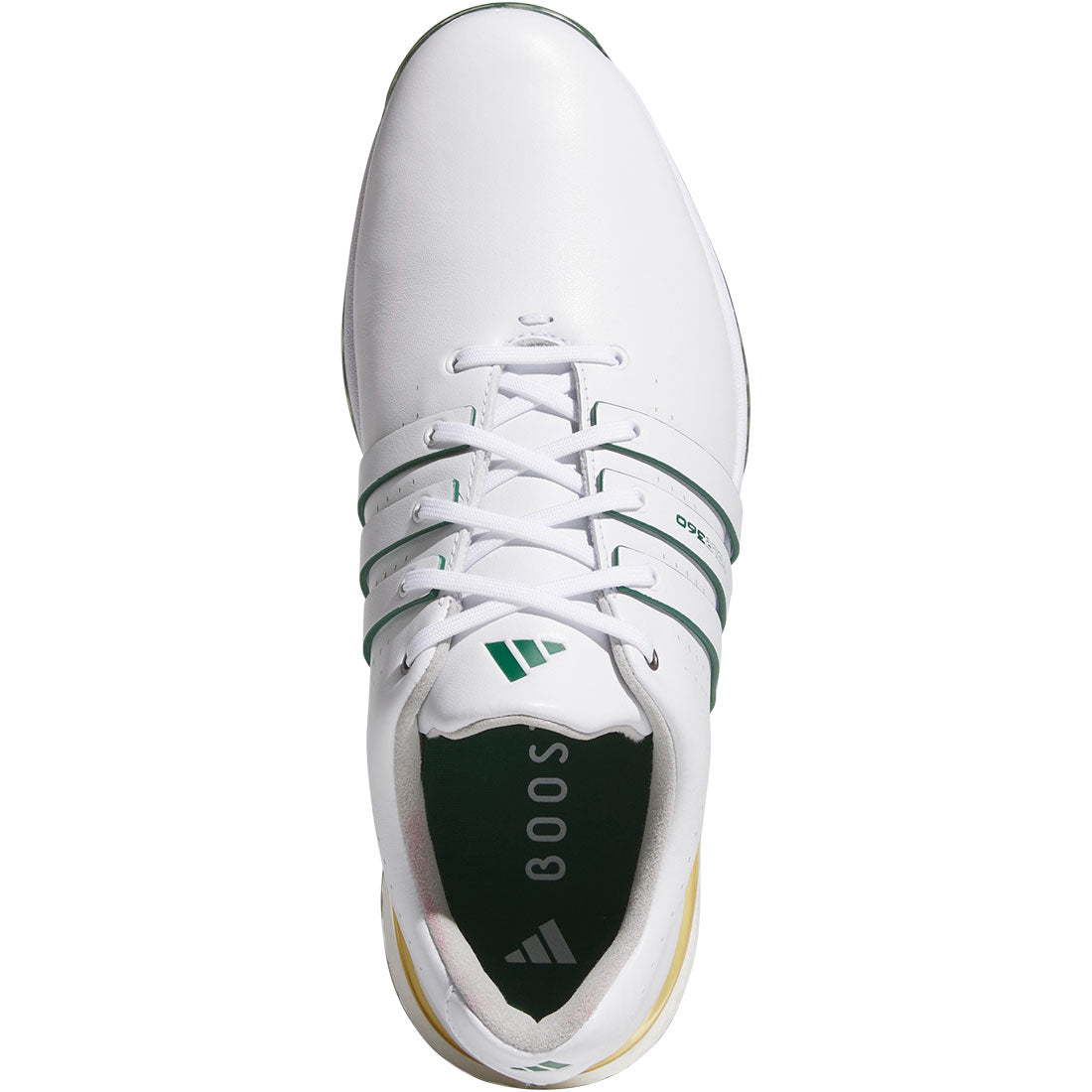 Adidas Tour360 24 Golf Shoes White/Collegiate Green/Yellow