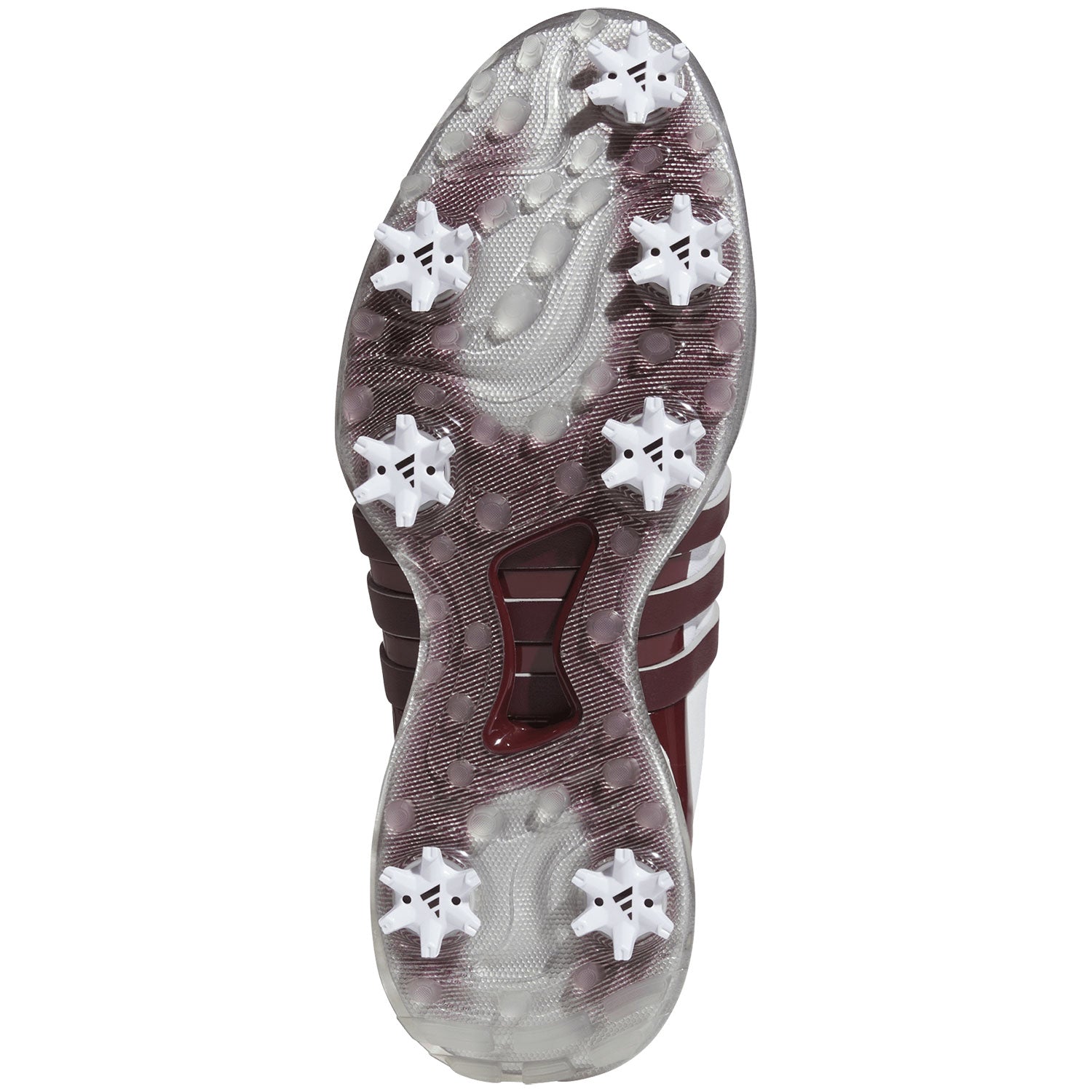 Adidas Tour360 24 Golf Shoes White/Maroon/Iron – Golf Discount