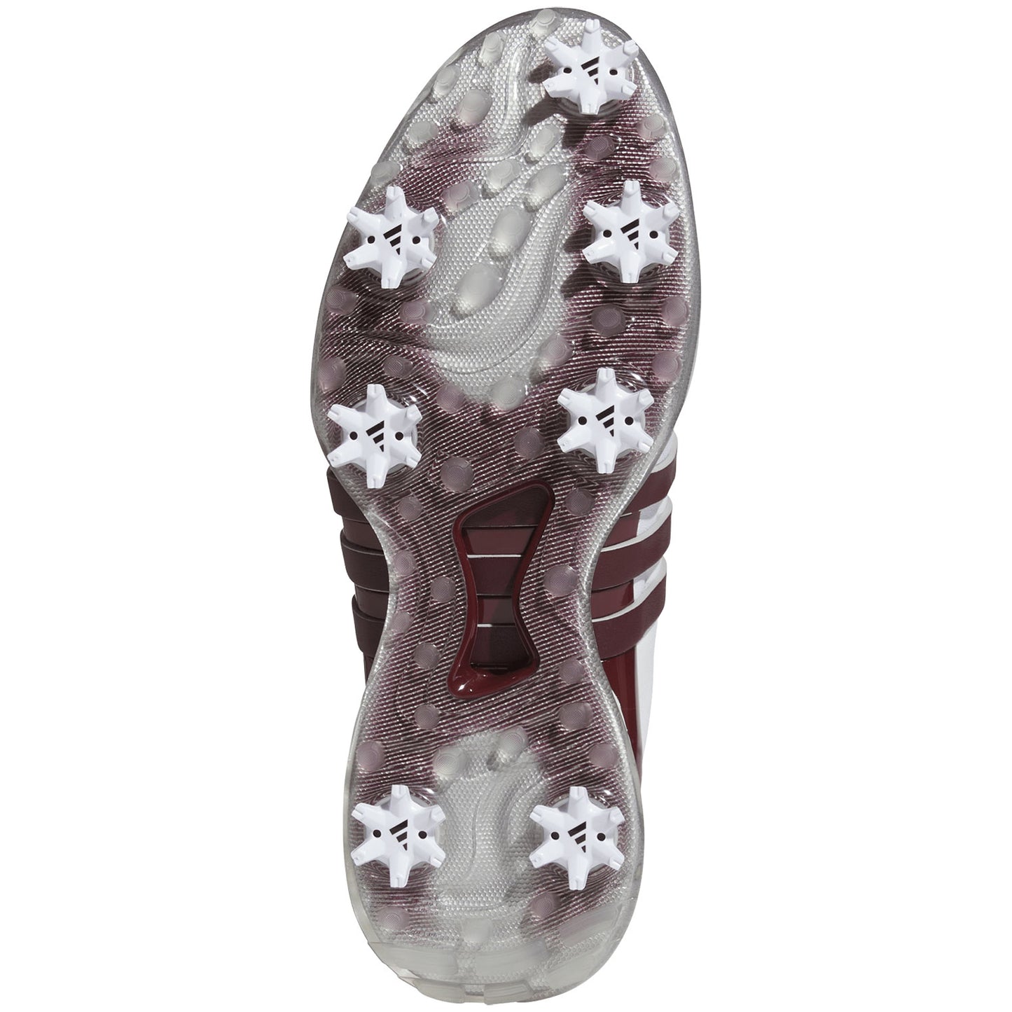 Adidas Tour360 24 Golf Shoes White/Maroon/Iron