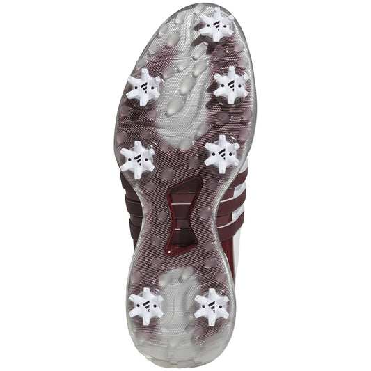 Adidas Tour360 24 Golf Shoes White/Maroon/Iron