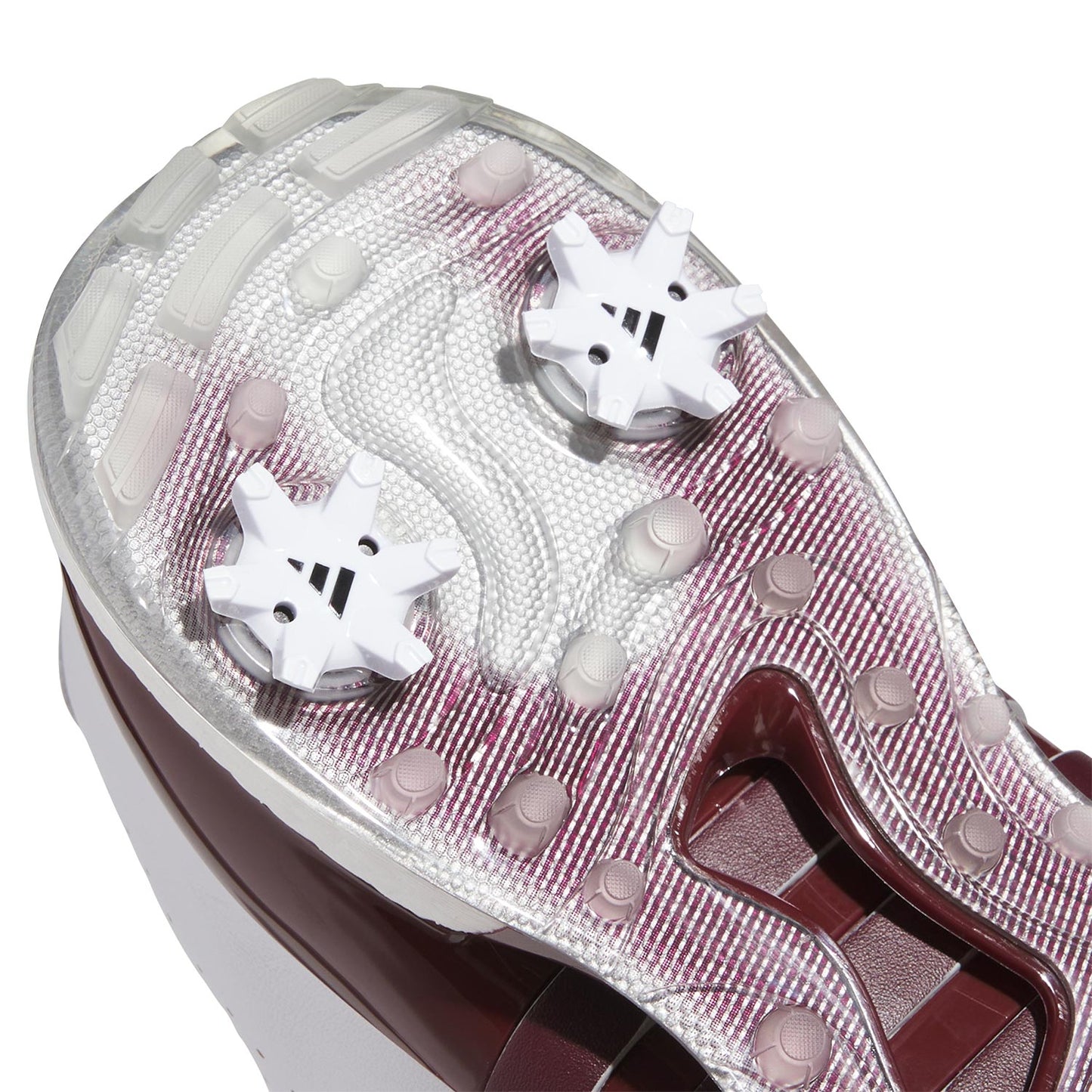 Adidas Tour360 24 Golf Shoes White/Maroon/Iron