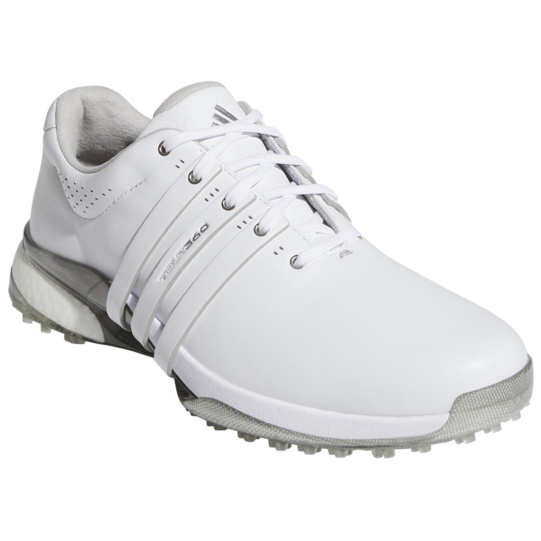 Adidas Tour360 25 SL Golf Shoes White/White/Silver – Golf Discount