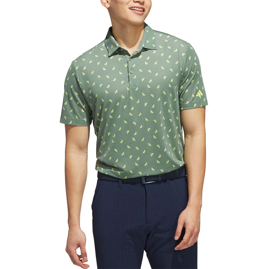 Adidas Ultimate365 Printed Slice Mesh Golf Polo