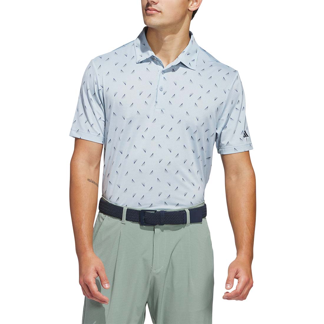 Adidas Ultimate365 Printed Slice Mesh Golf Polo