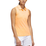 Adidas Women's Performance Stripe Sleeveless Golf Polo