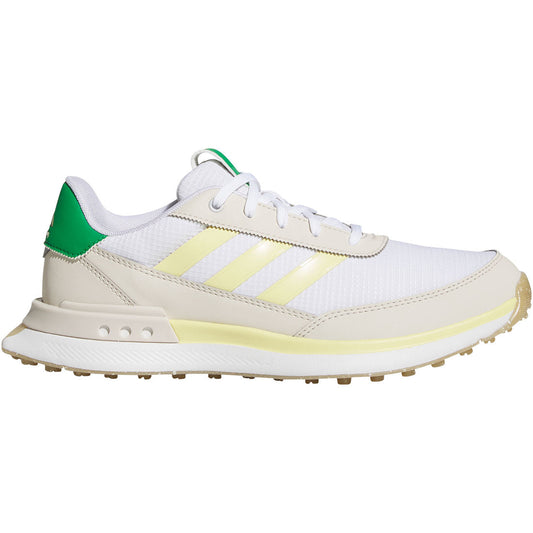 Adidas Women's S2G Spikeless 24 Golf Shoes White/Powder Yellow/Green