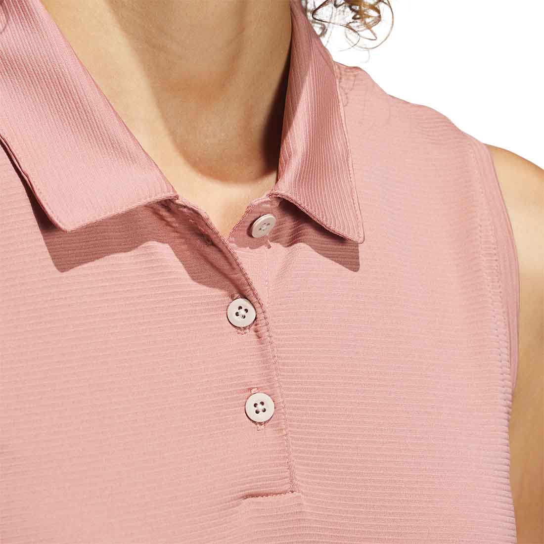 Adidas Women's Solid Ottoman Sleeveless Polo