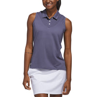 Adidas Women's Solid Ottoman Sleeveless Polo