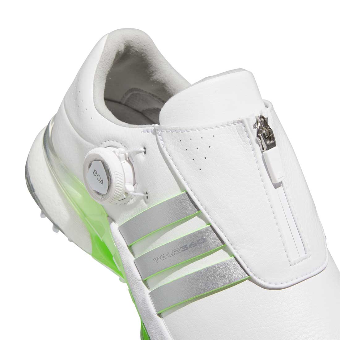 Adidas Women's Tour360 24 BOA Golf Shoes White/Silver/Green Spark