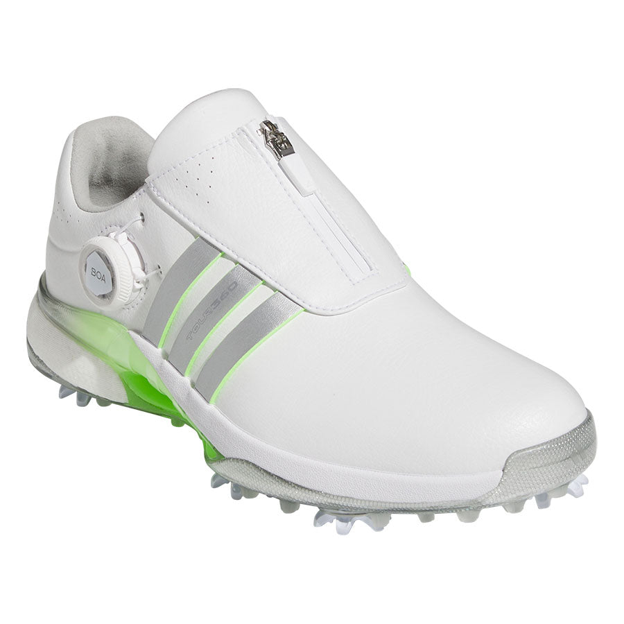 Adidas Women's Tour360 24 BOA Golf Shoes White/Silver/Green Spark
