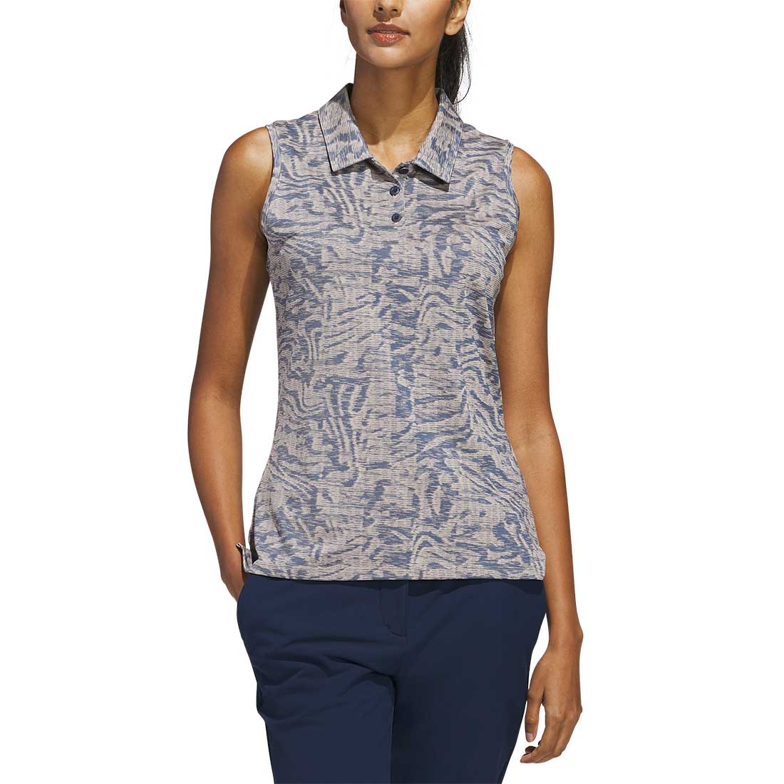 Adidas Women's Ultimate365 Jacquard Sleeveless Polo