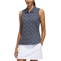 Adidas Women's Ultimate365 Printed Ottoman Sleeveless Golf Polo