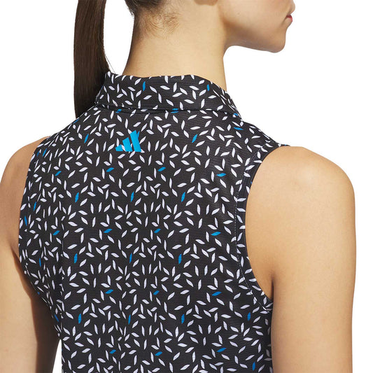 Adidas Women's Ultimate365 Printed Ottoman Sleeveless Golf Polo
