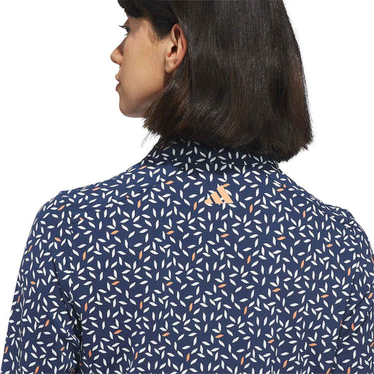 Adidas Women's Ultimate365 Printed Quarter Zip Golf Mock