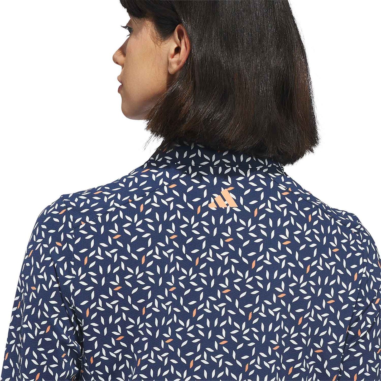 Adidas Women's Ultimate365 Printed Quarter Zip Golf Mock