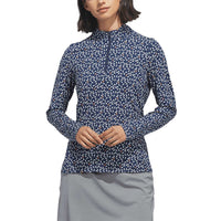 Adidas Women's Ultimate365 Printed Quarter Zip Golf Mock