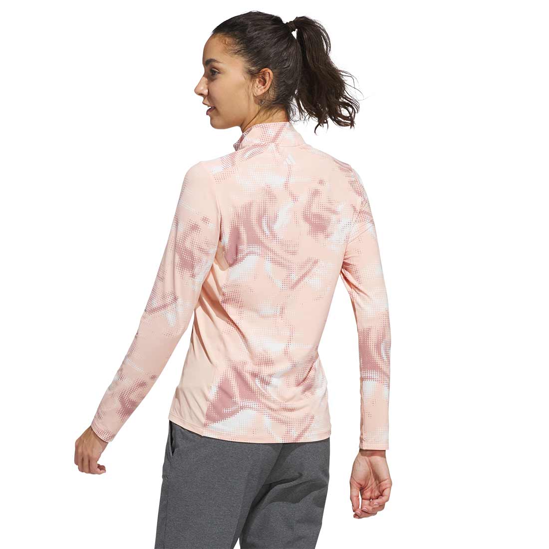 Adidas Women's Ultimate365 Printed Quarter Zip Mock