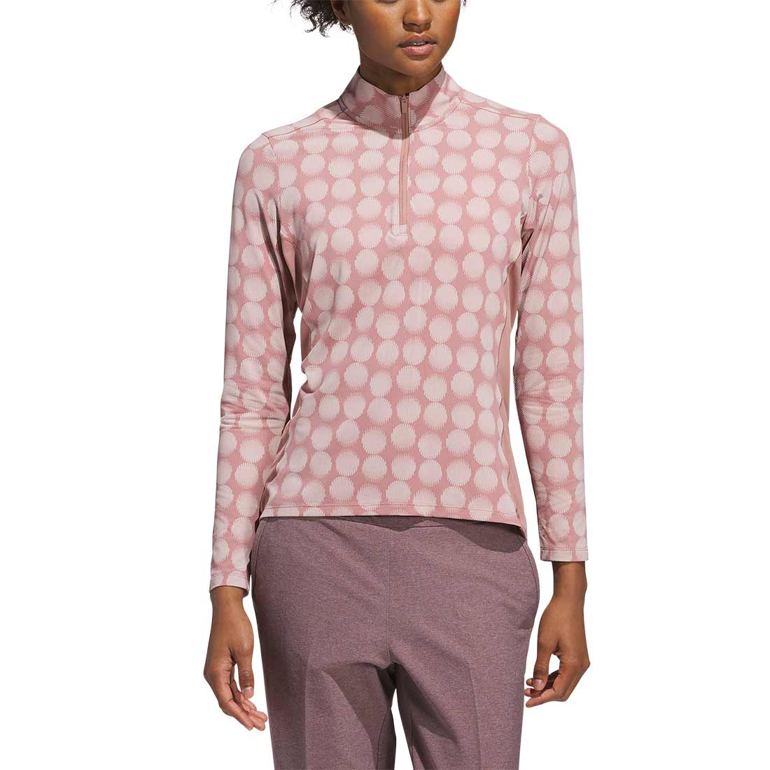 Adidas Women's Ultimate365 Printed Quarter Zip Mock
