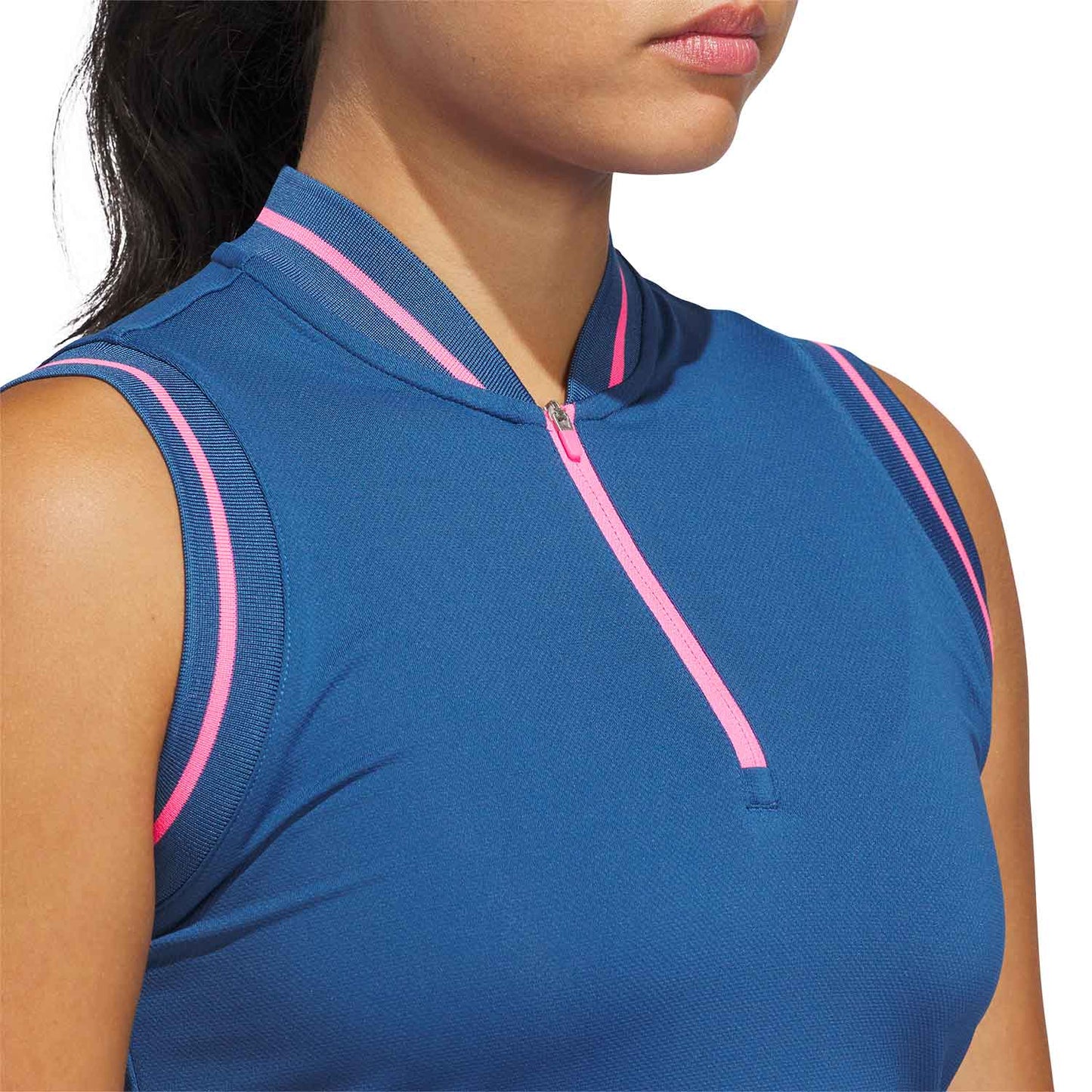 Adidas Women's Ultimate365 Zip Sleeveless Golf Polo