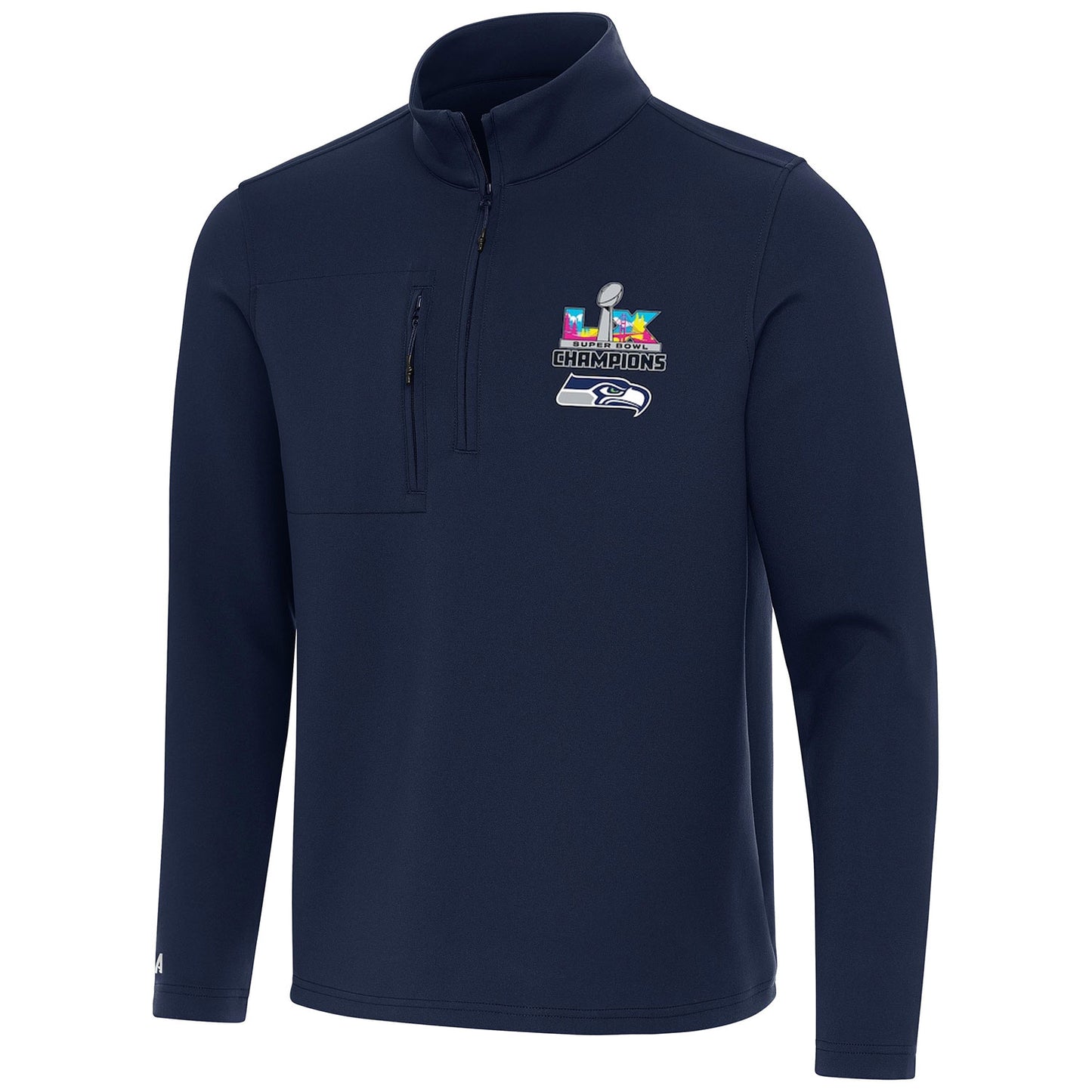 Antigua Seattle Seahawks Super Bowl LX Champions Insider Quarter Zip Golf Pullover
