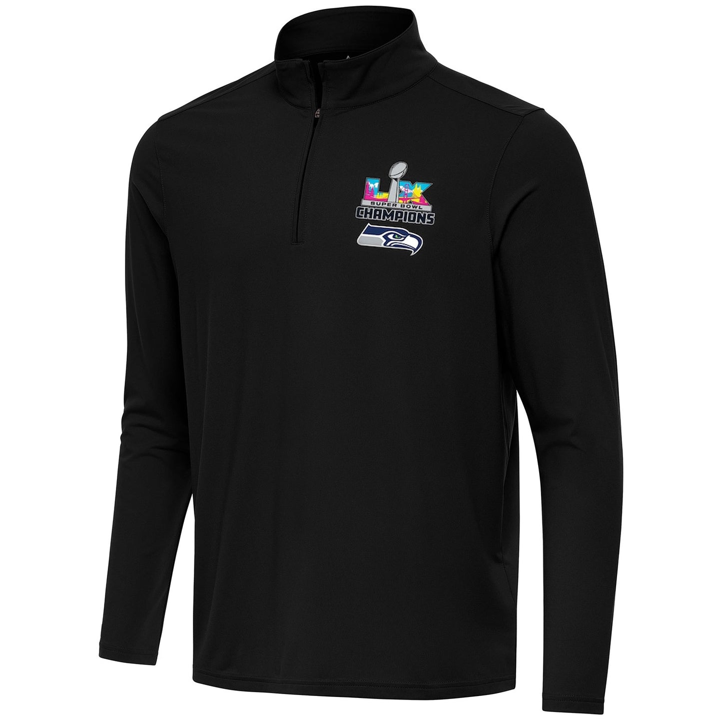 Antigua Seattle Seahawks Super Bowl LX Champions Intent Quarter Zip Golf Pullover