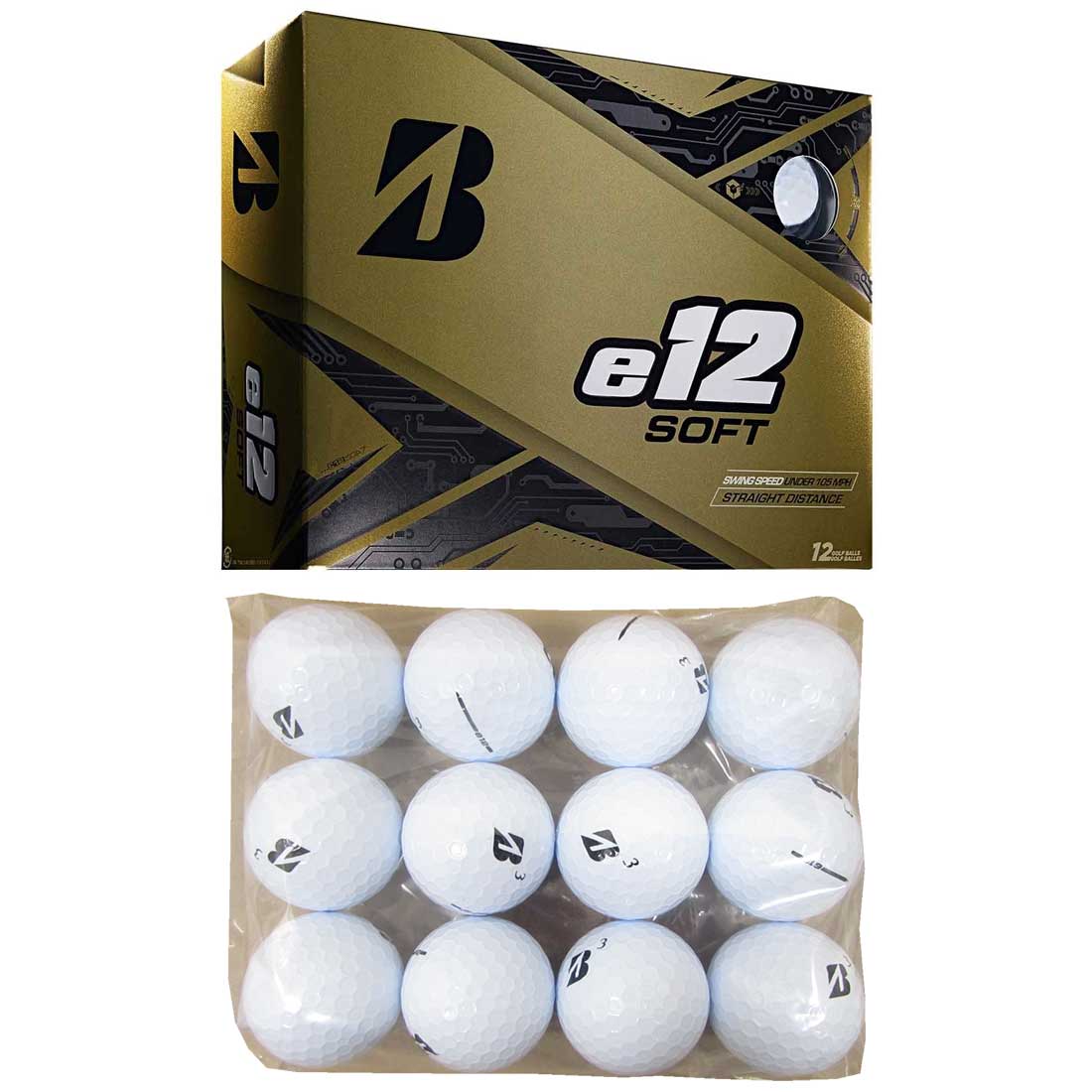 Bridgestone e12 Soft Practice Bagged Golf Balls