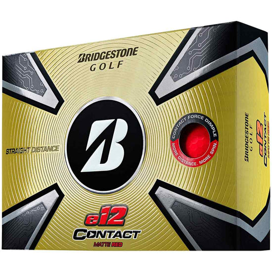 Bridgestone e12 Contact Matte Red Golf Balls