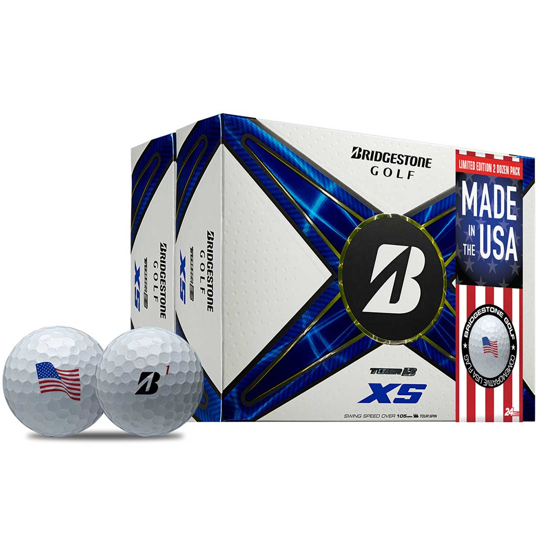 Bridgestone Tour B XS USA Double Dozen Golf Balls