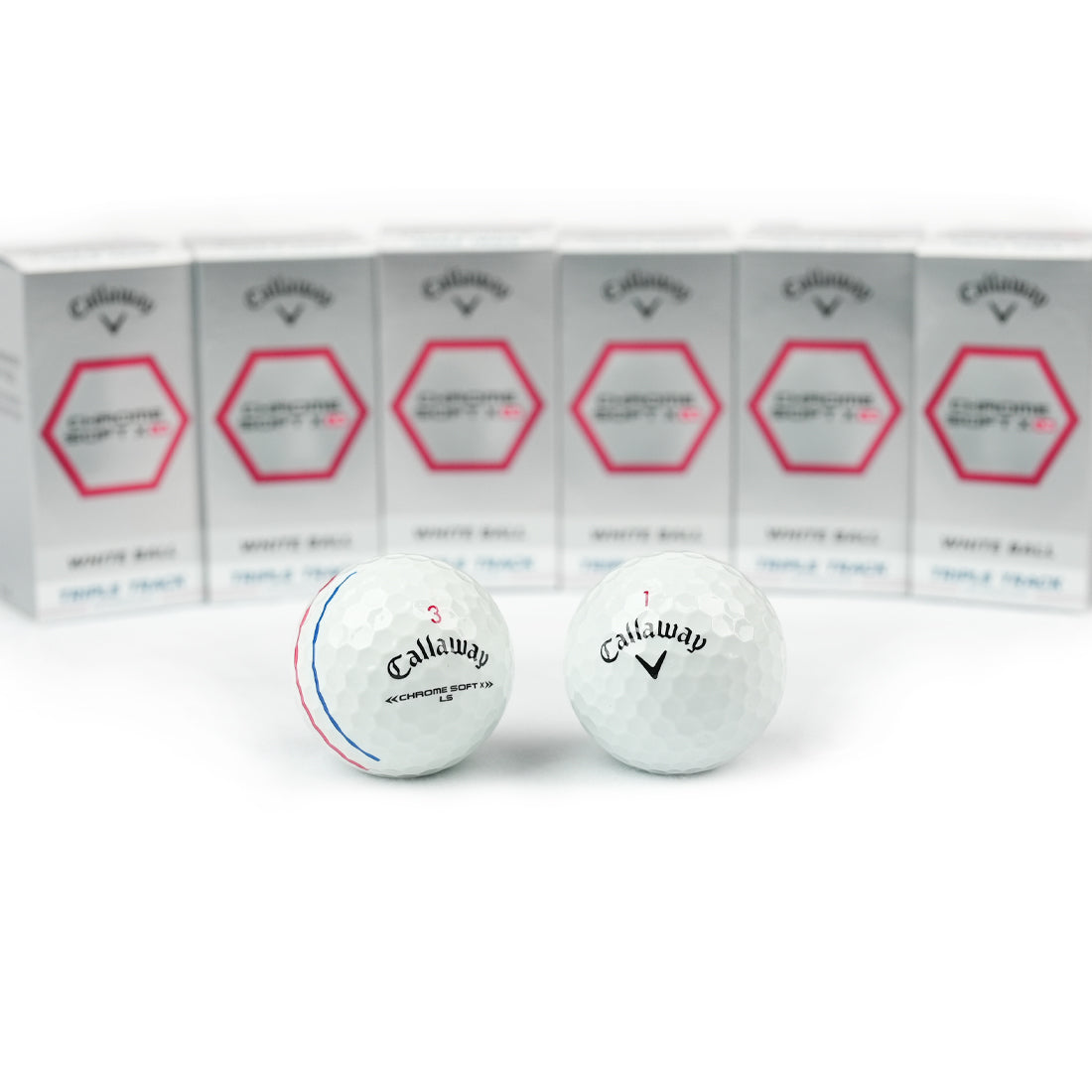 Callaway 2023 Chrome Soft X LS White and Triple Track Mixed Golf Balls