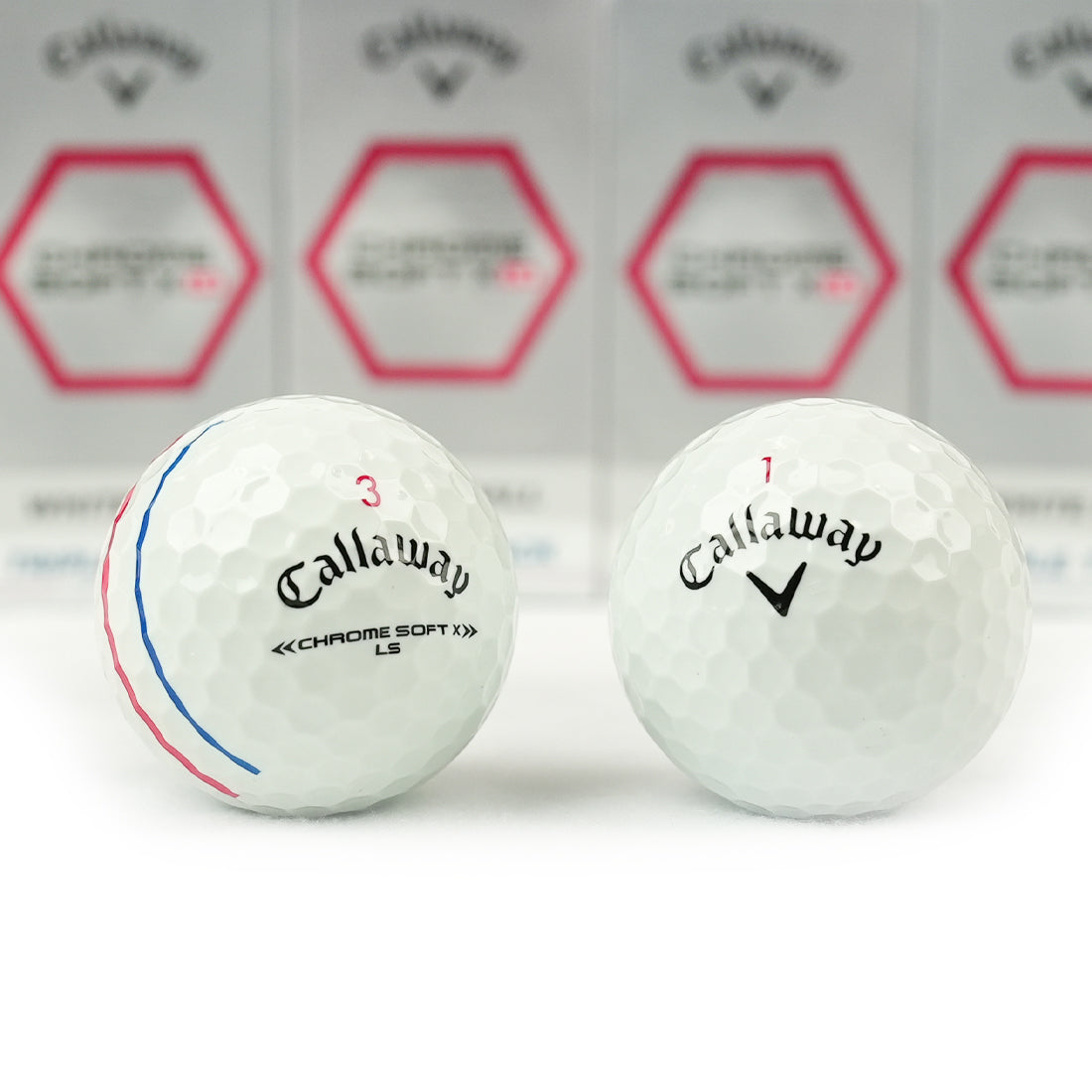Callaway 2023 Chrome Soft X LS White and Triple Track Mixed Golf Balls