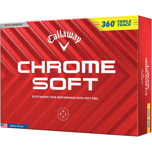 Callaway Chrome Soft 360 Triple Track Yellow Golf Balls