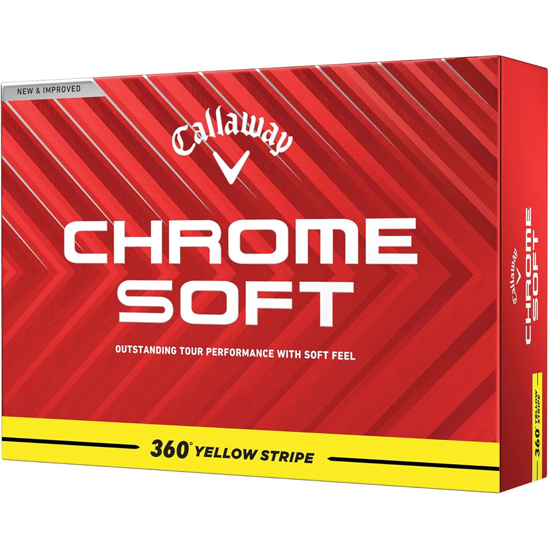 Callaway Chrome Soft 360 Yellow Stripe Golf Balls