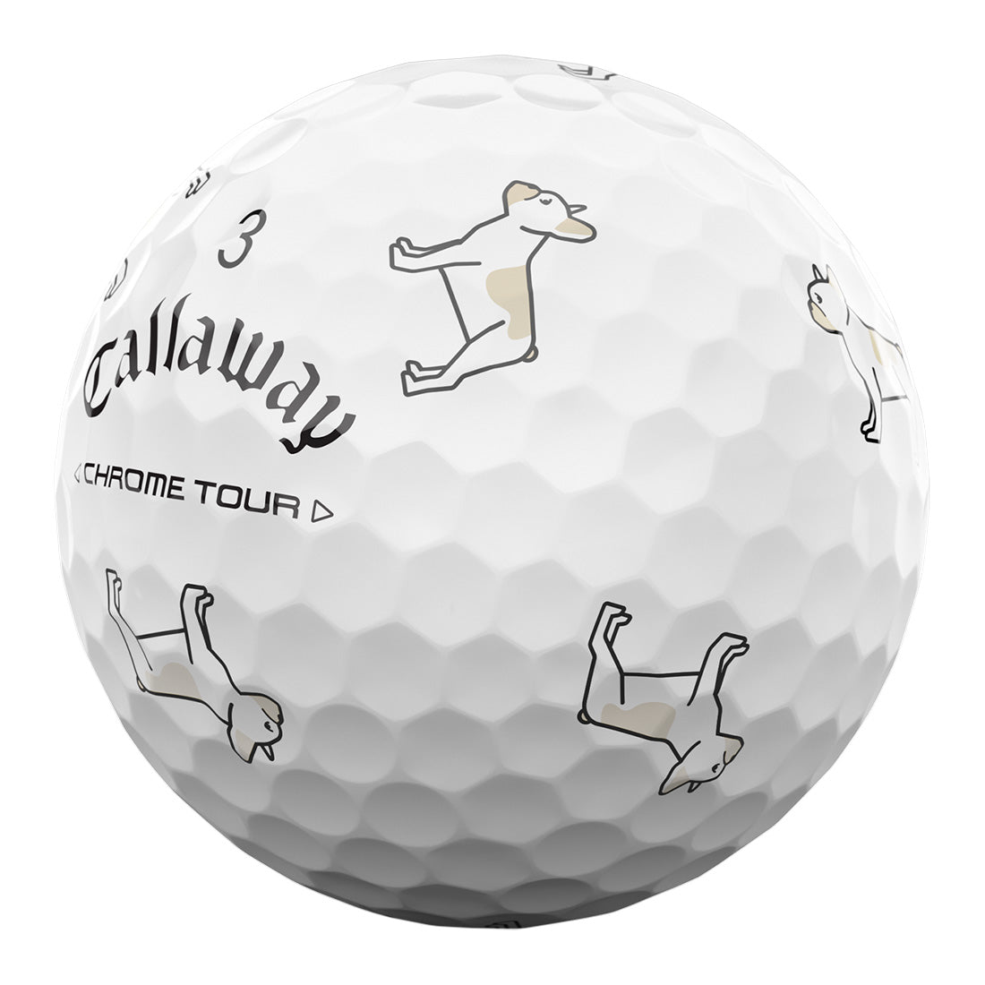 Callaway Chrome Tour Cream Frenchie Golf Balls