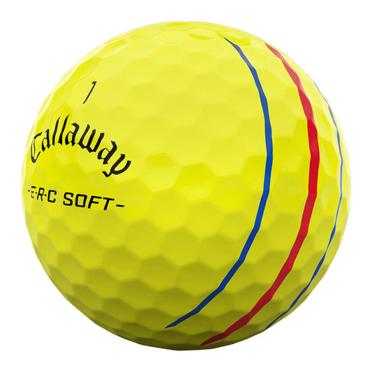 Callaway ERC Soft Triple Track Yellow Personalized Golf Balls