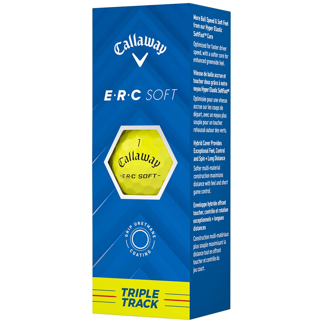 Callaway ERC Soft Triple Track Yellow Personalized Golf Balls