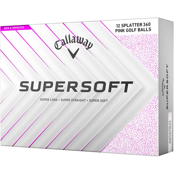 Callaway Supersoft Pink Splatter Golf Balls – Golf Discount