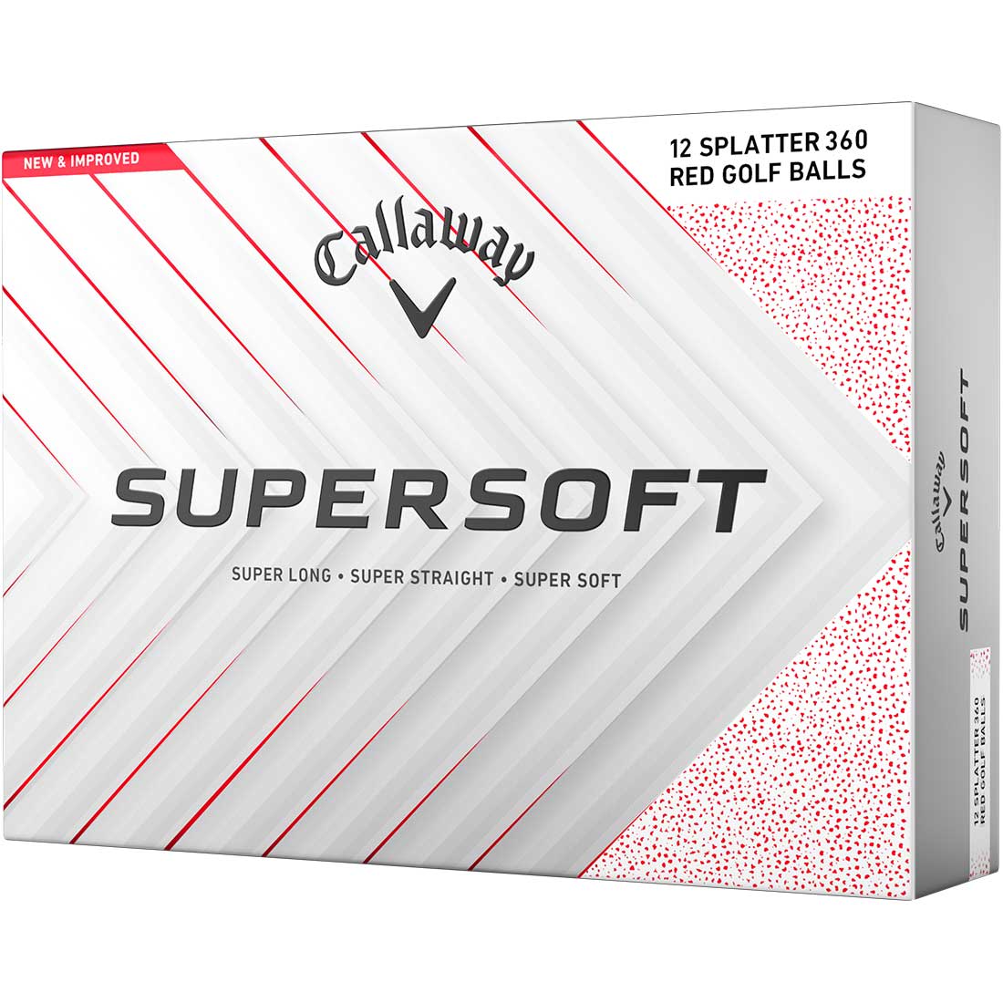 Callaway Supersoft Red Splatter Golf Balls