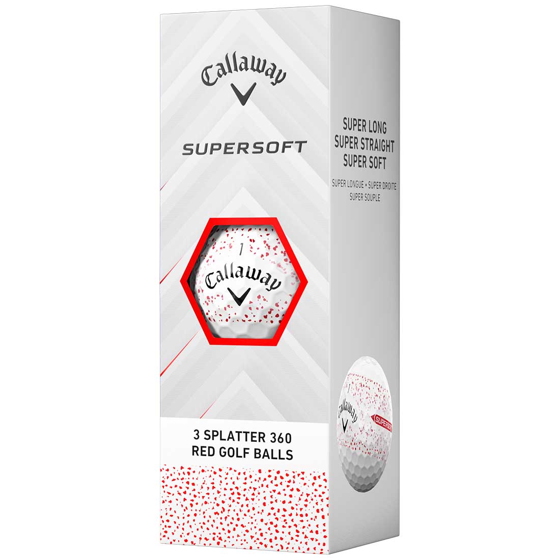 Callaway Supersoft Red Splatter Golf Balls