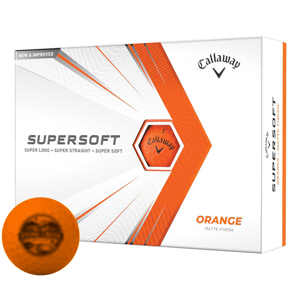 Callaway 2021 Supersoft Matte Orange Logo Overrun Golf Balls