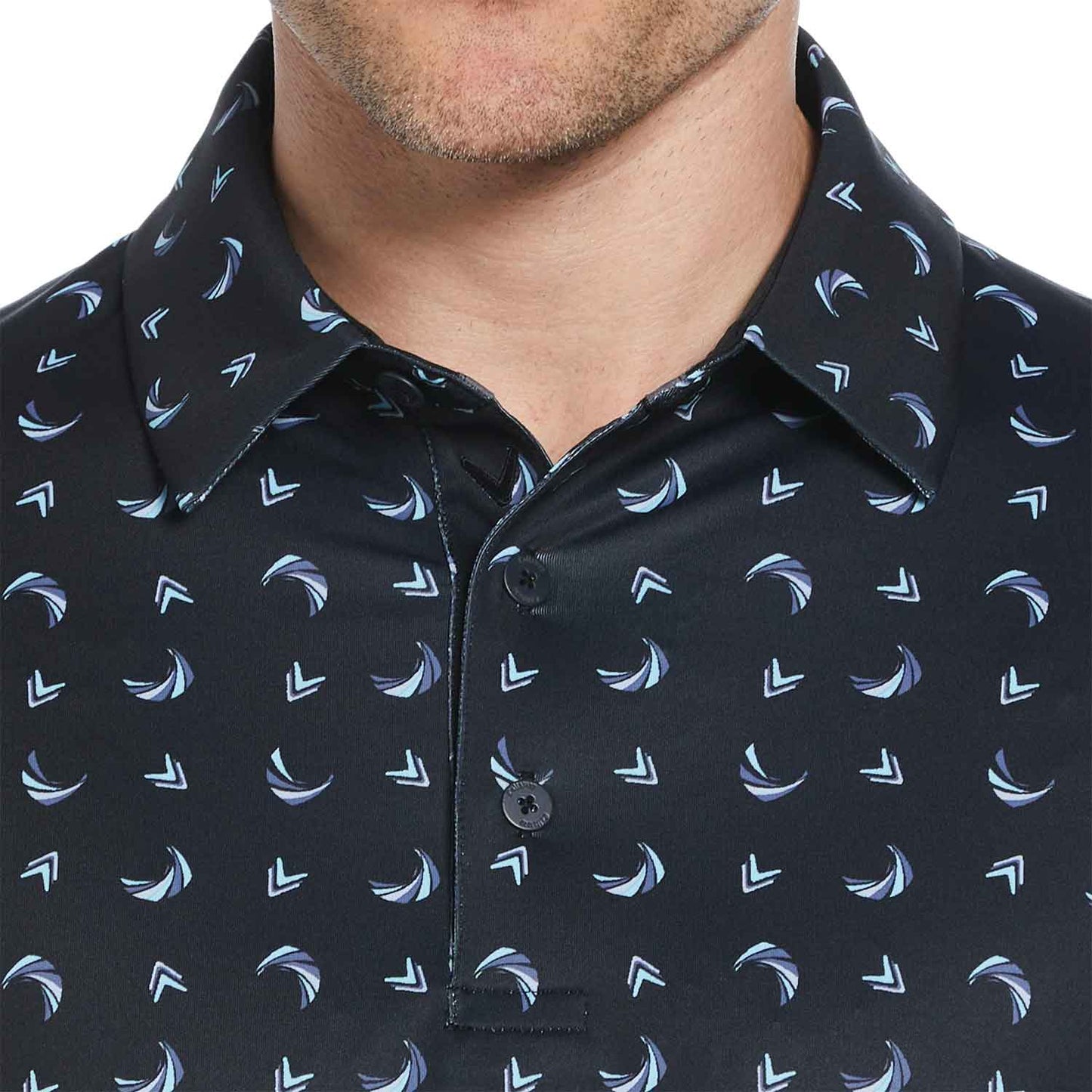 Callaway Abstract Chev Print Golf Polo
