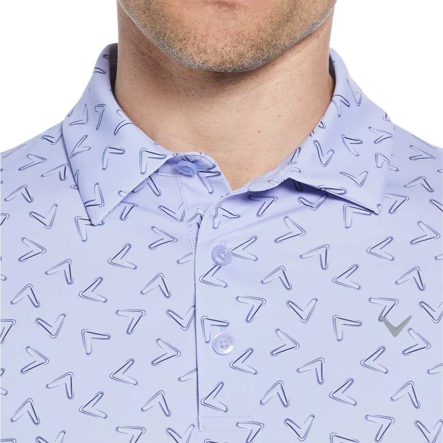 Callaway All-Over Chev Printed Golf Polo