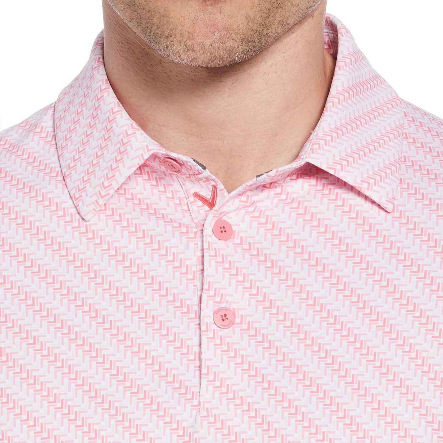 Callaway Chevron Twill Print Golf Polo