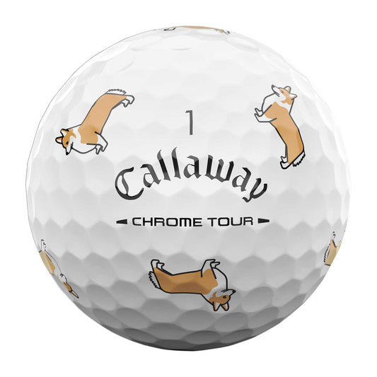 Callaway Chrome Tour Dogs Corgi Golf Balls