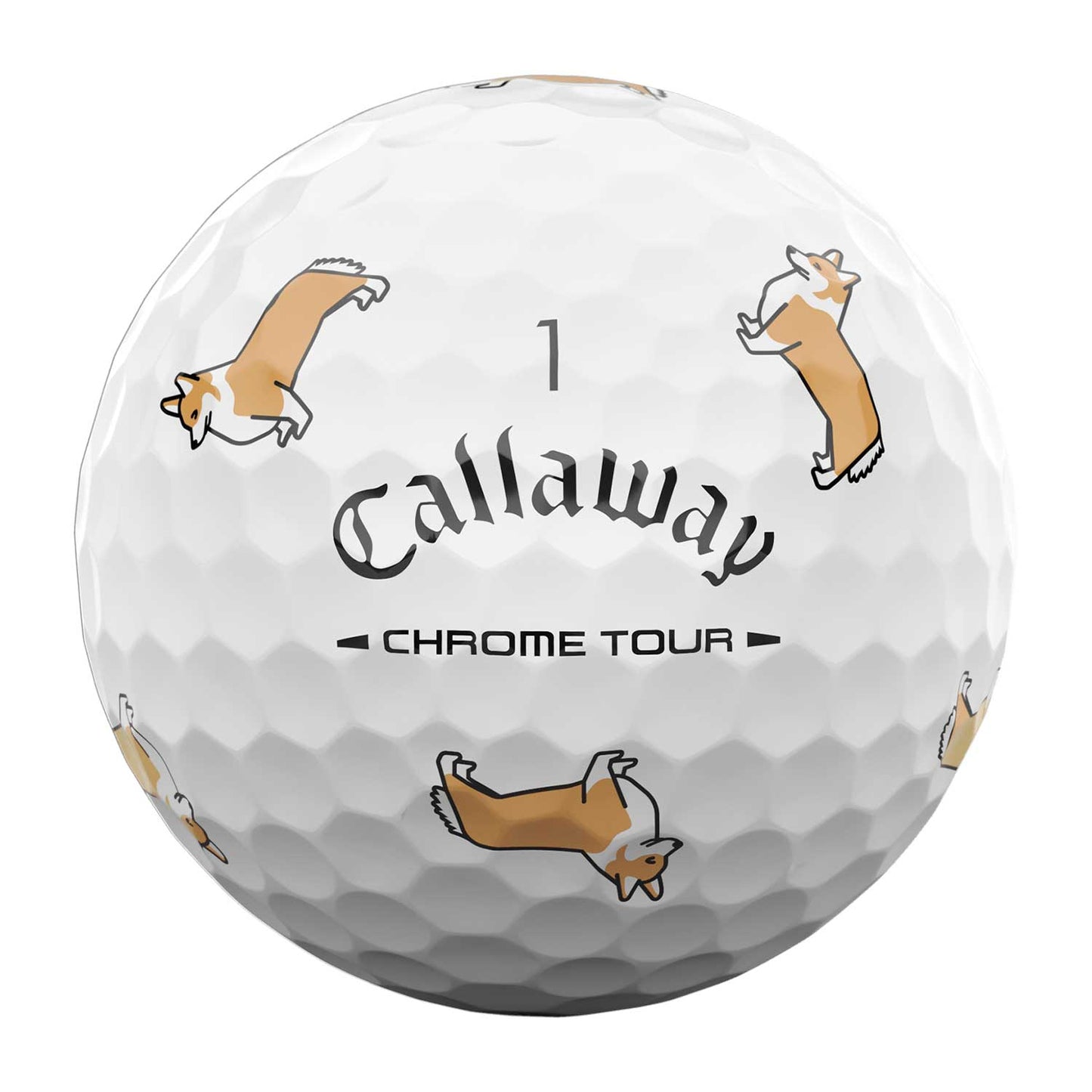 Callaway Chrome Tour Dogs Corgi Golf Balls