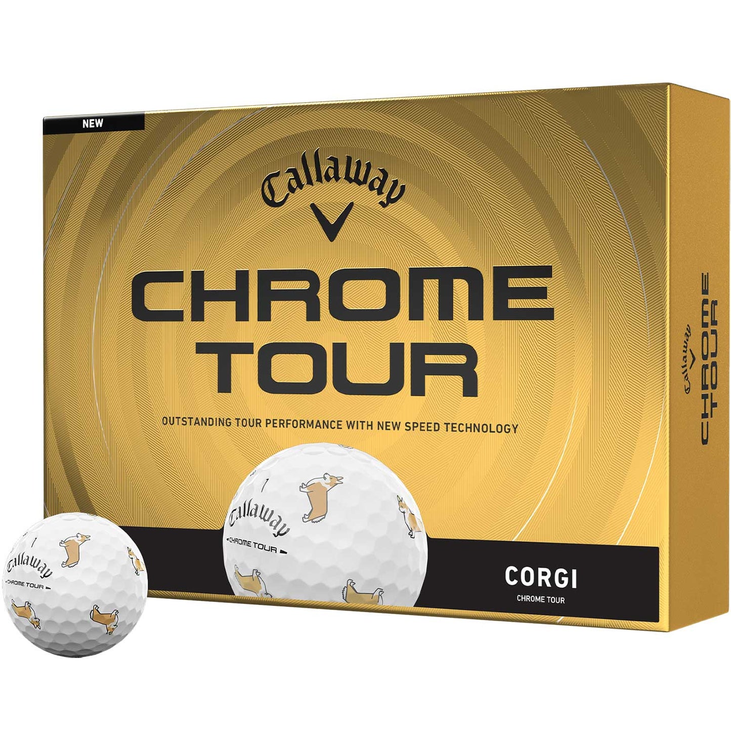 Callaway Chrome Tour Dogs Corgi Golf Balls