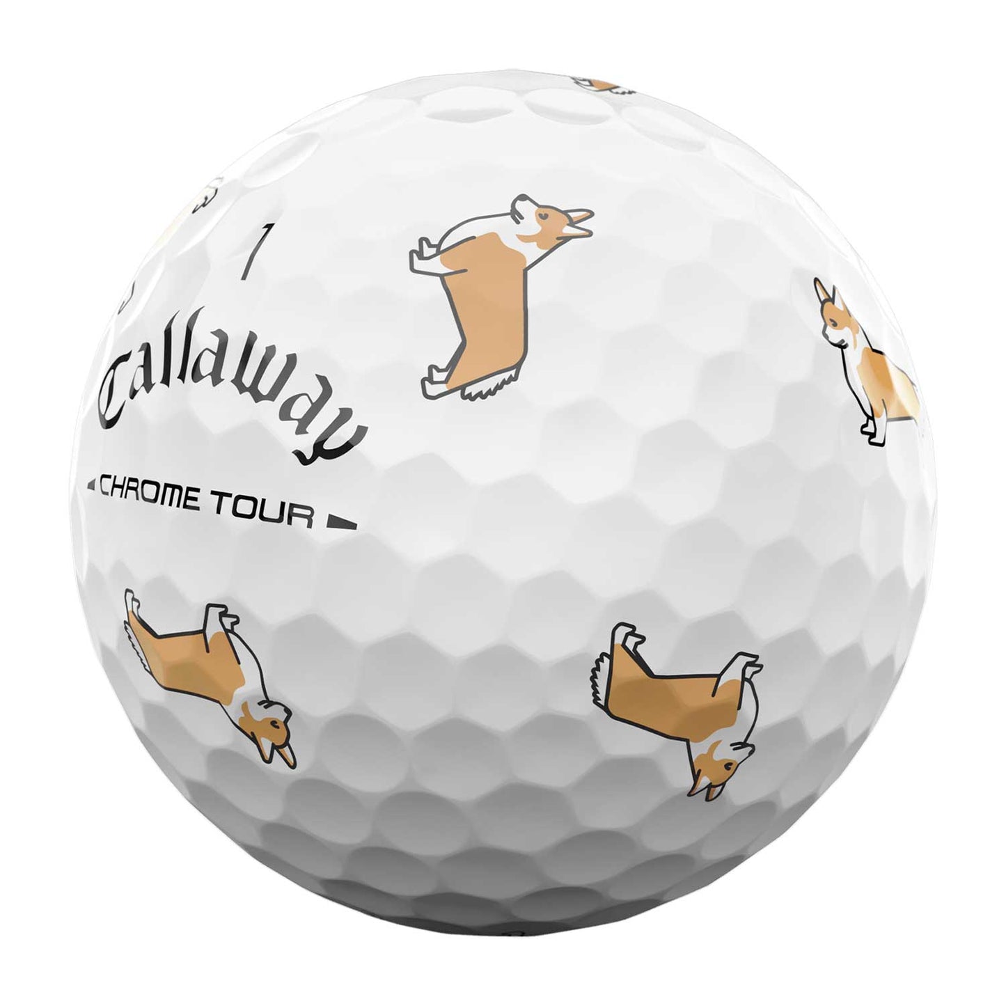 Callaway Chrome Tour Dogs Corgi Golf Balls