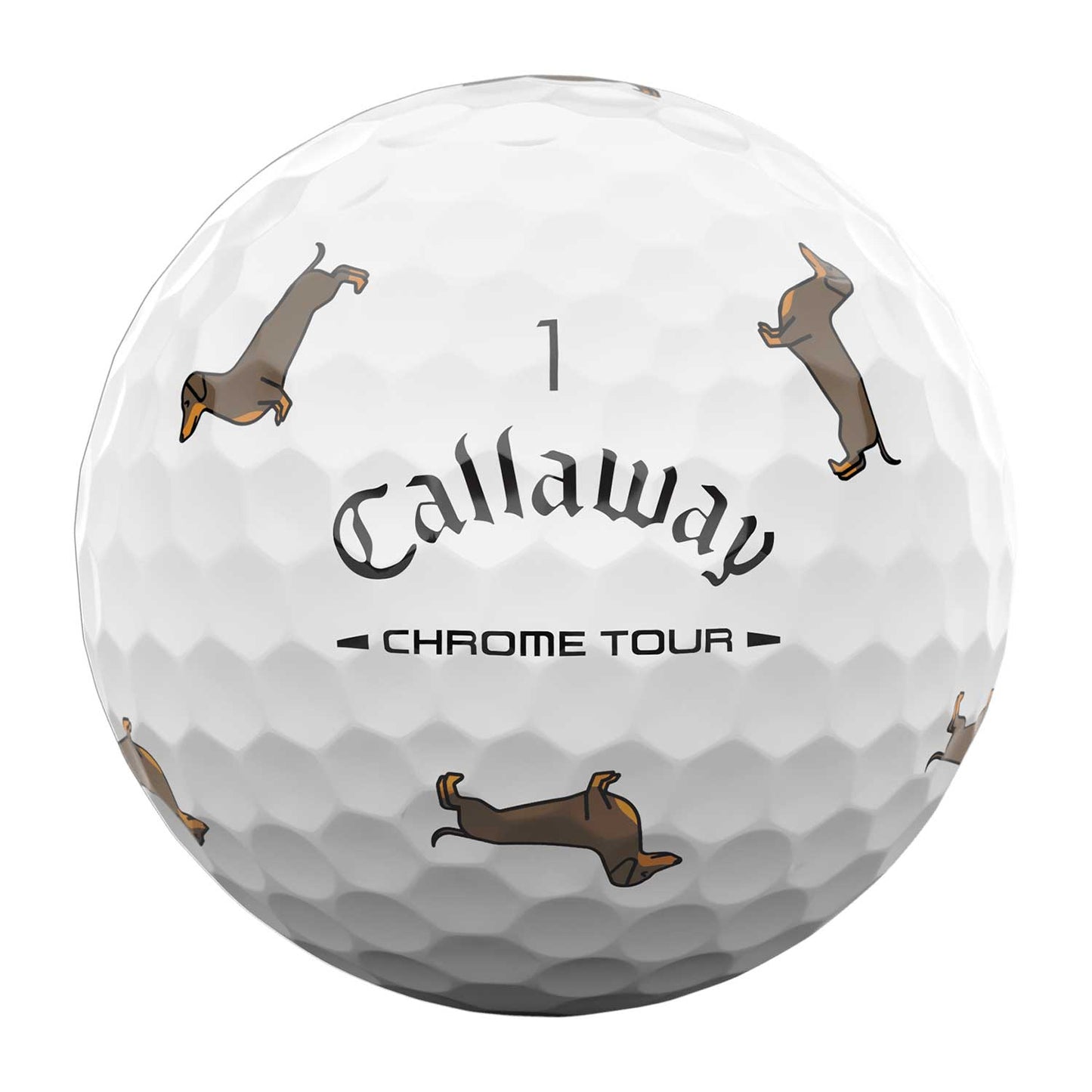 Callaway Chrome Tour Dogs Dachshund Golf Balls